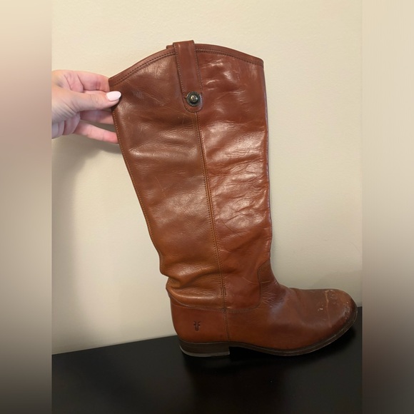 Frye Melissa Button Leather Riding Boot - Picture 7 of 9